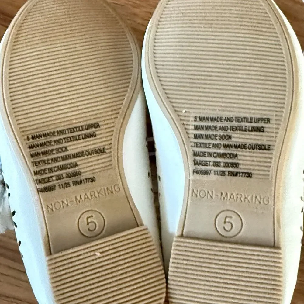 Cat & Jack Girls White Mary Jane Shoes Size 5T New - Picture 14 of 16